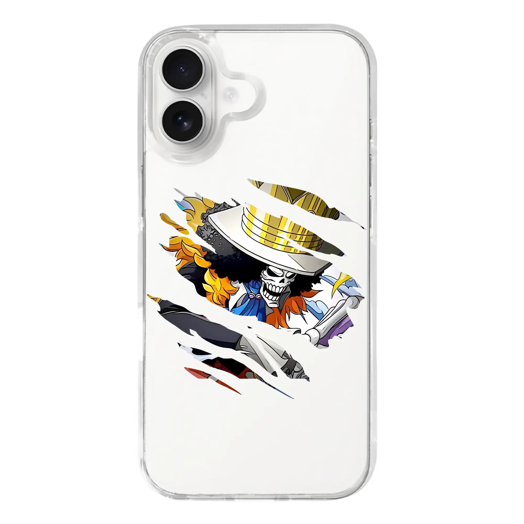 ワンピース グッズ ブルック - iPhone 17シリーズ 透明スマホケース – 薄型・耐衝撃・精密フィット保護カバー